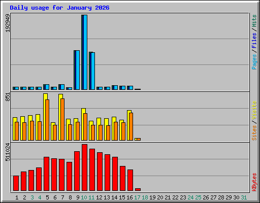 Daily usage for January 2026
