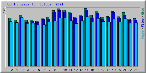 Hourly usage for October 2021