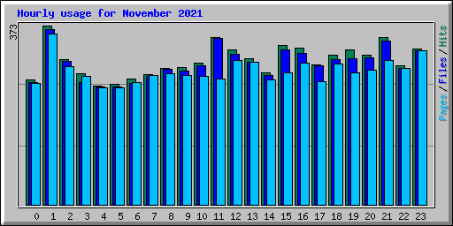 Hourly usage for November 2021