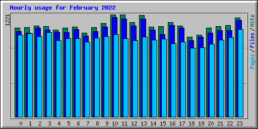 Hourly usage for February 2022