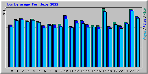 Hourly usage for July 2022