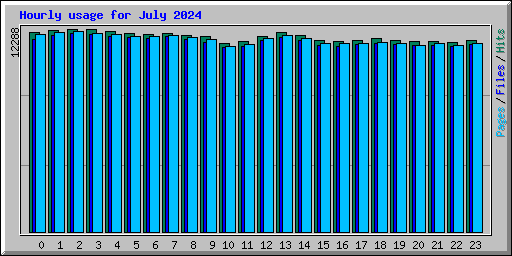 Hourly usage for July 2024