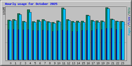 Hourly usage for October 2025