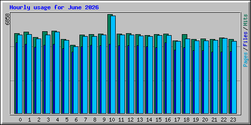 Hourly usage for June 2026