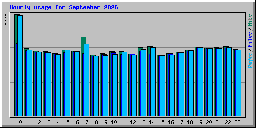 Hourly usage for September 2026